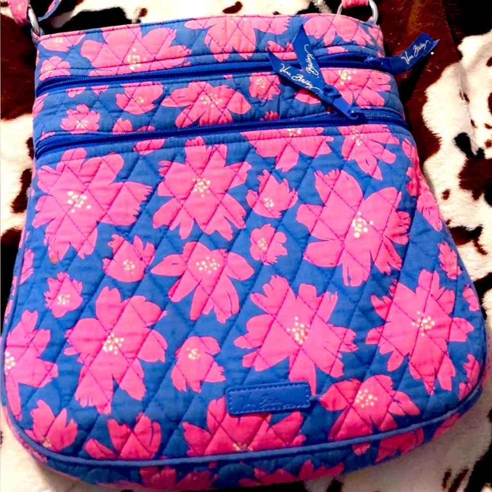 Vera Bradley Blue and Pink Floral Women's Bag - Picture 1 of 1